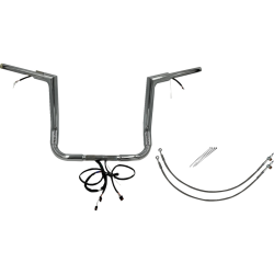 PartzBiz HD FBI-602214 - FBI Chrome 14" Flat Top Plug n Play EZ 1-1/2" Handlebar Kit Harley 16-20 FLH/T | 602214 PartzBiz HD FBI-602214 - FBI Chrome 14" Flat Top Plug n Play EZ 1-1/2" Handlebar Kit Harley 16-20 FLH/T | 602214