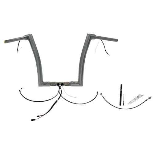 PartzBiz HD: 4416154-FBI Chrome 14" Flat Top Plug n Play EZ 1-1/2" Handlebar Kit Harley 21-23 FLTRX/S; FLTRU | 612914 PartzBiz HD: 4416154-FBI Chrome 14" Flat Top Plug n Play EZ 1-1/2" Handlebar Kit Harley 21-23 FLTRX/S; FLTRU | 612914