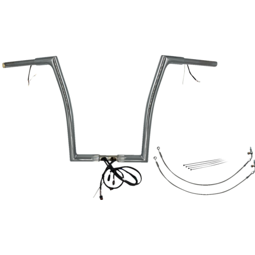 PartzBiz HD: 4416146-FBI Chrome 16" Flat Top Plug n Play EZ 1-1/4" Handlebar Kit Harley 16-20 FLTRX/S | 702916 PartzBiz HD: 4416146-FBI Chrome 16" Flat Top Plug n Play EZ 1-1/4" Handlebar Kit Harley 16-20 FLTRX/S | 702916
