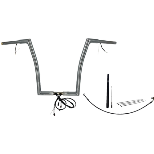 PartzBiz HD: 4416148-FBI Chrome 16" Flat Top Plug n Play EZ 1-1/4" Handlebar Kit Harley 21-23 FLTRX/S | 712916 PartzBiz HD: 4416148-FBI Chrome 16" Flat Top Plug n Play EZ 1-1/4" Handlebar Kit Harley 21-23 FLTRX/S | 712916