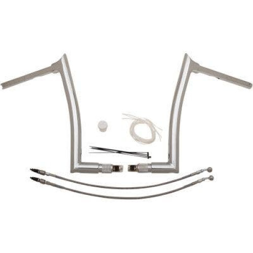 PartzBiz HD: 4416078-FBI Fat Baggers 1-1/2 Chrome 14" EZ Install Pointed Handlelbar Cable PKG FLTR 15-20 809314 0601-5277 06015277