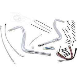 PartzBiz HD FBI-809514 - FBI Fat Baggers 1-1/2 Chrome 14" EZ Install Rounded Top Handlelbar Cable PKG FLH 14-20 809514 0601-5295 06015295 PartzBiz HD FBI-809514 - FBI Fat Baggers 1-1/2 Chrome 14" EZ Install Rounded Top Handlelbar Cable PKG FLH 14-20 809514 0601-5295 06015295