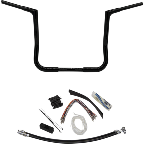 PartzBiz HD: 4416051-FBI Fat Baggers 1-1/4 Black 14 EZ Install Flat Top Handlebar Harley Batwing 98-13 PartzBiz HD: 4416051-FBI Fat Baggers 1-1/4 Black 14 EZ Install Flat Top Handlebar Harley Batwing 98-13