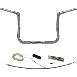 PartzBiz HD FBI-709112 - FBI Fat Baggers 1-1/4 Chrome 12 EZ Install Flat Top Handlebar Harley Batwing 98-13 PartzBiz HD FBI-709112 - FBI Fat Baggers 1-1/4 Chrome 12 EZ Install Flat Top Handlebar Harley Batwing 98-13