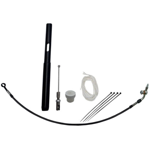 PartzBiz HD: 4415998-FBI Fat Baggers Black Braided +4 EZ Install Handlebar Kit Harley FLTR 21-Up