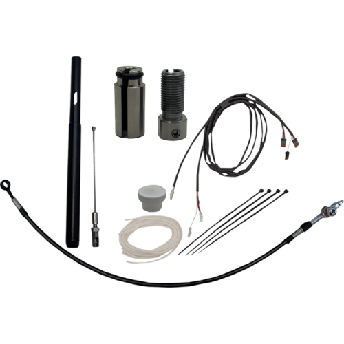 PartzBiz HD: 4416001-FBI Fat Baggers Black Braided +6 EZ Install Kit + Adjustor Harley CVO 21+
