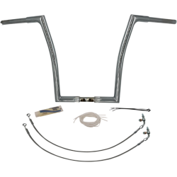 PartzBiz HD FBI-709316 - FBI Fat Baggers Chrome 1-1/4" EZ Install Flat Top 16" Handlebar Harley FLTR 15-20 PartzBiz HD FBI-709316 - FBI Fat Baggers Chrome 1-1/4" EZ Install Flat Top 16" Handlebar Harley FLTR 15-20