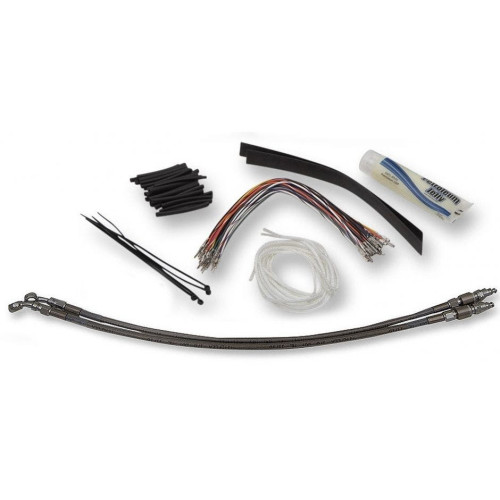 PartzBiz HD: 4415950-FBI Fat Baggers Chrome 14 EZ Install Kit Brake Clutch Line Harley Batwing 08-13