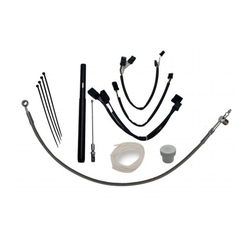 PartzBiz HD: 4415963-FBI Fat Baggers Chrome 16" EZ Install Handlebar Cable Wire Kit Harley Road King 21-Up