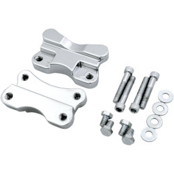 PartzBiz HD DS14100066 - Drag Specialties Hotop Designs Chrome Fender to Fork Adapter 4 Harley FL Softail