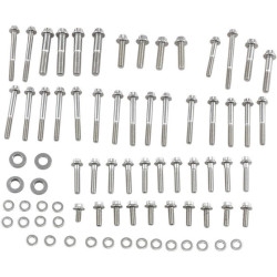 PartzBiz HD FMC-3054 - Feuling 3054 สแตนเลสสตีลเกียร์หลัก Fastener Kit 99-05 Harley Dyna Bolts Nuts Washers Studs อัพเกรดเปลี่ยน 2401-1092 24011092