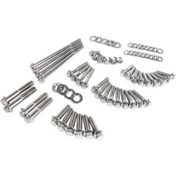 PartzBiz HD FMC-3055 - Feuling 3055 สแตนเลสหลักเกียร์ Bolt Fastener Kit 06-17 Harley Davidson Dyna Glide Street Bob Low Rider Bolts Nuts เครื่องซักผ้า Studs อัพเกรดเปลี่ยน 2401-1093 24011093
