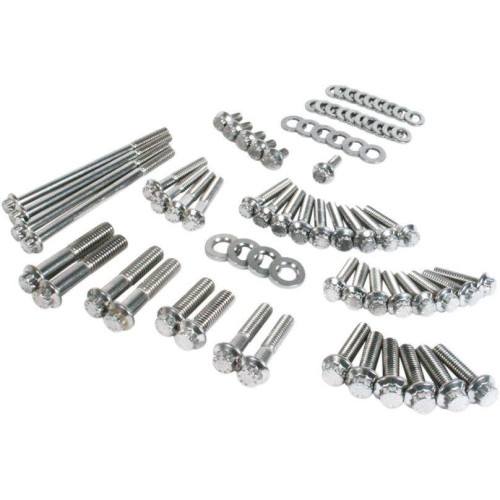 PartzBiz HD: 4415853-Feuling 3059 Stainless Primary Transmission Fastener Kit 07-17 Harley Davidson Softail Slim Fat Boy Deluxe Springer Breakout Rocker C Deuce Heritage Classic Bolts Nuts Washers Studs Upgrade Replacement 2401-1097 24011097