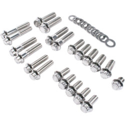 PartzBiz HD FMC-3066 - Feuling 3066 สแตนเลสสตีลแชสซี Fastener Kit 04-17 Harley Davidson Sportster XL สลักเกลียวเครื่องซักผ้า Studs อัพเกรดเปลี่ยน 2401-1101 24011101