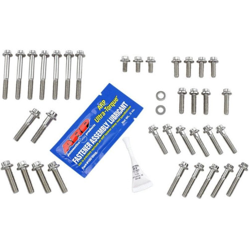 PartzBiz HD: 4415857-Feuling 3067 Stainless Steel Primary Transmission Fastener Kit 85-99 Harley FXR Bolts Nuts Washers Studs Upgrade Replacement 2401-1102 24011102