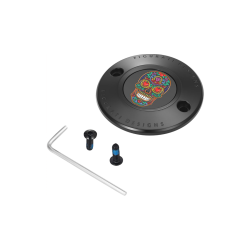 PartzBiz HD DS09402163 - Figurati Designs Black W/Sugar Skull Timing Cover for Harley 17-23 M8 | FD30-TC-2H-BLK PartzBiz HD DS09402163 - Figurati Designs Black W/Sugar Skull Timing Cover for Harley 17-23 M8 | FD30-TC-2H-BLK