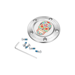 PartzBiz HD DS09402164 - การออกแบบ Figurati ขัดเงา W/Sugar Skull Timing Cover สำหรับ Harley 99-17 Twin Cam | FD30-TC-5H-SS PartzBiz HD DS09402164 - การออกแบบ Figurati ขัดเงา W/Sugar Skull Timing Cover สำหรับ Harley 99-17 Twin Cam | FD30-TC-5H-SS