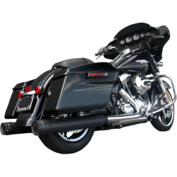 PartzBiz HD DS18011101 - ท่อท่อไอเสีย Firebrand 4 ” Black Grand Prix Slip-On สำหรับ Harley FLH/T 2017 | 10-1026