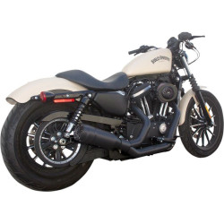 PartzBiz HD DS18001940 - ท่อฟูล Firebrand Black Ceramic FIFTYTWO 52 2-1 2-into 1 Harley XL 04-16 | 11-1008