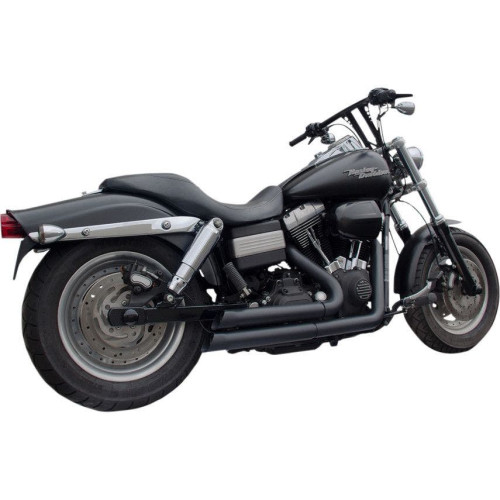 PartzBiz HD: 4415668-Firebrand Black Ceramic Upstarts 2:2 Full Exhaust for Harley Dyna 06-16 Models | 13-1008
