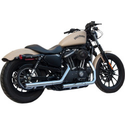 PartzBiz HD DS18010995 - ท่อเก็บเสียง Slip-on Firebrand Chrome & Black Rip-Rod สำหรับ Harley Sportster XL 14-16 | 11-1011