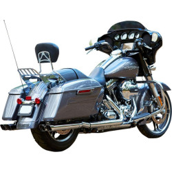PartzBiz HD DS18010871 - Firebrand Chrome Double Down Slip On Mufflers Exhaust for Harley FLH/T 95-16 | 10-1004 PartzBiz HD DS18010871 - Firebrand Chrome Double Down Slip On Mufflers Exhaust for Harley FLH/T 95-16 | 10-1004