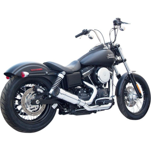 PartzBiz HD: 4415647-Firebrand Chrome FIFTYTWO 52 2-1 2-into 1 Full Exhaust for Harley Dyna 06-17 | 13-1009