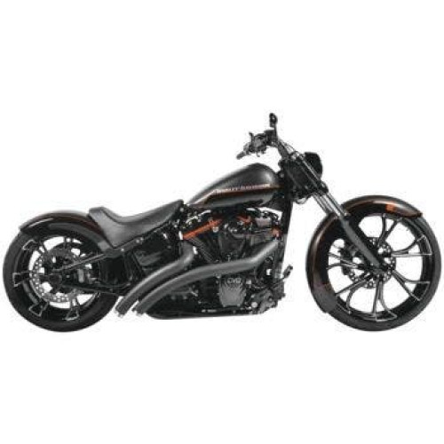 PartzBiz HD: 4415552-Freedom Performance Black Exhaust Radical Radius Crossover w/ Star Tips Softail PartzBiz HD: 4415552-Freedom Performance Black Exhaust Radical Radius Crossover w/ Star Tips Softail
