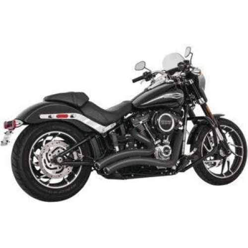 PartzBiz HD: 4415555-Freedom Performance Chrome Exhaust Sharp Curve Radius w/ Star Tips M8 Softail