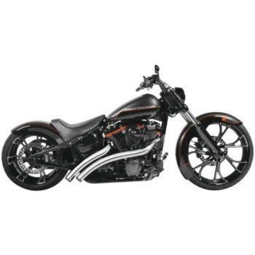 PartzBiz HD: 4415561-Freedom Performance Chrome Exhaust Radical Radius Crossover w/ Star Tips Softail PartzBiz HD: 4415561-Freedom Performance Chrome Exhaust Radical Radius Crossover w/ Star Tips Softail