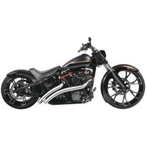 PartzBiz HD: 4415563-Freedom Performance Black Exhaust Radical Radius Crossover w/ Star Tips Softail PartzBiz HD: 4415563-Freedom Performance Black Exhaust Radical Radius Crossover w/ Star Tips Softail