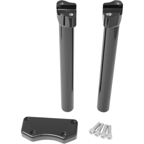 PartzBiz HD: 4415272-Drag Straight Black 12" Tall Forged Aluminum Risers W/ 1" Clamp for Harley | Drag Specialties PartzBiz HD: 4415272-Drag Straight Black 12" Tall Forged Aluminum Risers W/ 1" Clamp for Harley | Drag Specialties