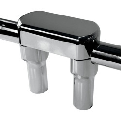PartzBiz HD DS06020604 - Drag Straight Chrome 4" Tall Forged Aluminum Risers W/ 1.5" Clamp for Harley  | Drag Specialties