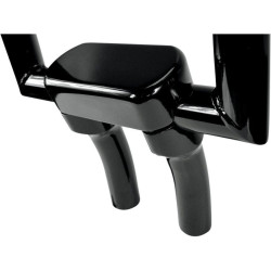 PartzBiz HD DS06020607 - Drag Black 5.5 ” สูง 1.5 ” ไรเซอร์อะลูมิเนียมฟอร์จแบบดึงกลับได้ พร้อมแคลมป์ 1.5 ” Harley | ลากพิเศษ