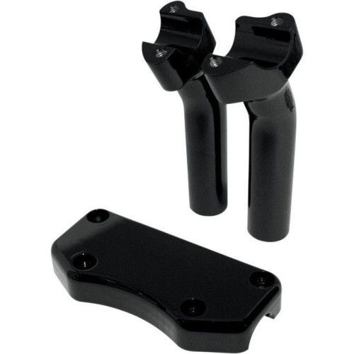 PartzBiz HD: 4415283-Drag Black 5.5 ” สูง 1.5 ” Risers อลูมิเนียมฟอร์จแบบดึงกลับได้พร้อมแคลมป์ 1 ” Harley | ลากพิเศษ