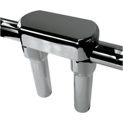 PartzBiz HD DS06020608 - Drag Straight Chrome 6" Tall Forged Aluminum Risers W/ 1.5" Clamp for Harley  | Drag Specialties