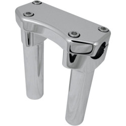 PartzBiz HD DS06020592 - Drag Straight Chrome 6" Tall Forged Aluminum Risers W/ 1" Clamp for Harley  | Drag Specialties