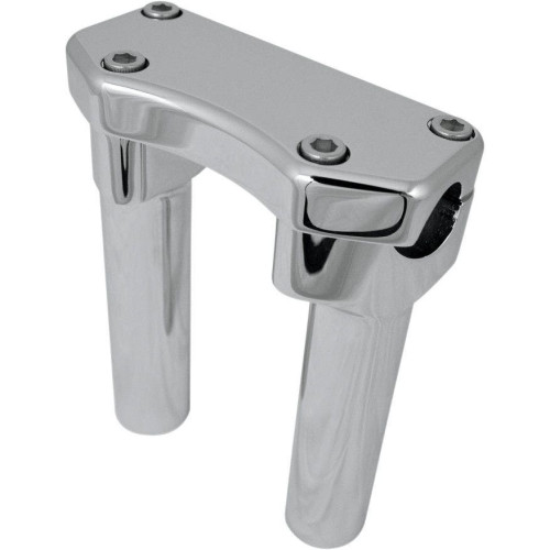 PartzBiz HD: 4415289-Drag Straight Chrome 6" Tall Forged Aluminum Risers W/ 1" Clamp for Harley  | Drag Specialties