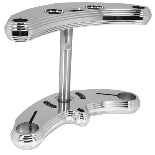 PartzBiz HD: 4415267-Hardbody Chrome 0 Rake¬†Pyramid Billet Front Fork Bracket Harley Wide Glide 49-88