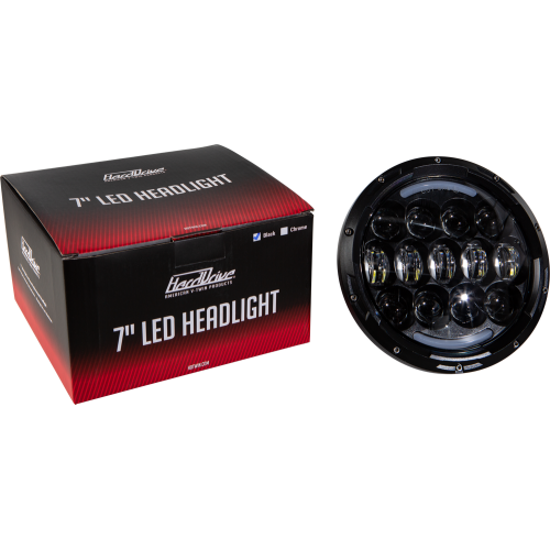 PartzBiz HD: 4415247-Harddrive CREE LED DRL Headlight 7" 105W 6000k White Angel Eyes Harley 94-Up