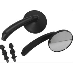 PartzBiz HD WP820-56001 - กระจกแต่งทรงหัวกลม HardDrive สีดำ จับคู่ Harley และ Metric Motorcycle PartzBiz HD WP820-56001 - กระจกแต่งทรงหัวกลม HardDrive สีดำ จับคู่ Harley และ Metric Motorcycle