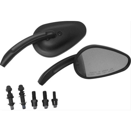 PartzBiz HD: 4415210-HardDrive Black Tapered Style Head Custom Mirrors Pair Harley Metric Motorcycle | 18-159 PartzBiz HD: 4415210-HardDrive Black Tapered Style Head Custom Mirrors Pair Harley Metric Motorcycle | 18-159