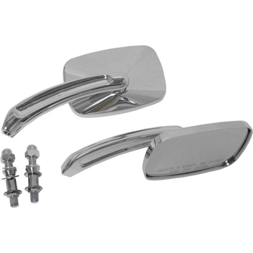 PartzBiz HD: 4415215-HardDrive Chrome Rectangle Head Custom Mirrors Pair Harley & Metric Motorcycle | 18-137 PartzBiz HD: 4415215-HardDrive Chrome Rectangle Head Custom Mirrors Pair Harley & Metric Motorcycle | 18-137