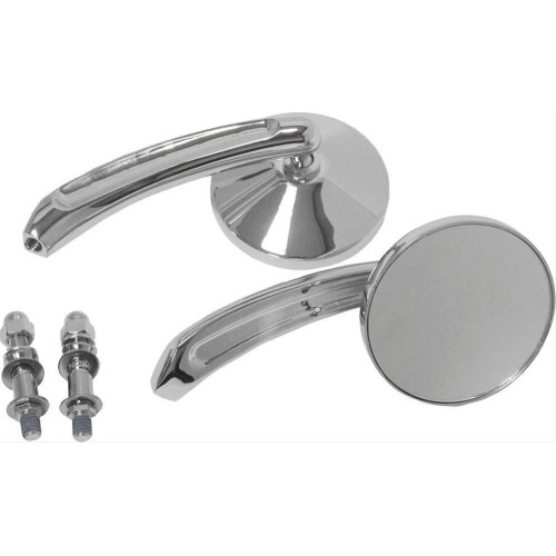 PartzBiz HD: 4415216-HardDrive Chrome Round Head Custom Mirrors Pair Harley & Metric Motorcycle | 18-128 PartzBiz HD: 4415216-HardDrive Chrome Round Head Custom Mirrors Pair Harley & Metric Motorcycle | 18-128