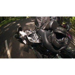 PartzBiz HD TRHS1003 - Hardstreet Ryt-There Saddle Bag Shelf Set Tan Harley Touring FLH FLT 14-Up