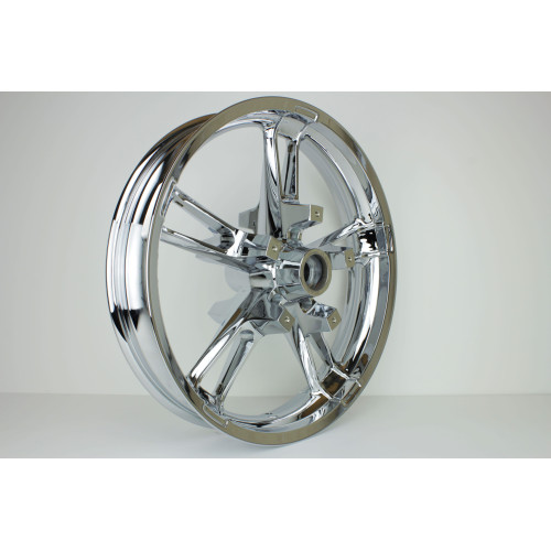PartzBiz HD: 4415206-Harley Chrome Front 19" Enforcer Wheel for Harley 14-17 FLH/X Chromed PartzBiz HD: 4415206-Harley Chrome Front 19" Enforcer Wheel for Harley 14-17 FLH/X Chromed
