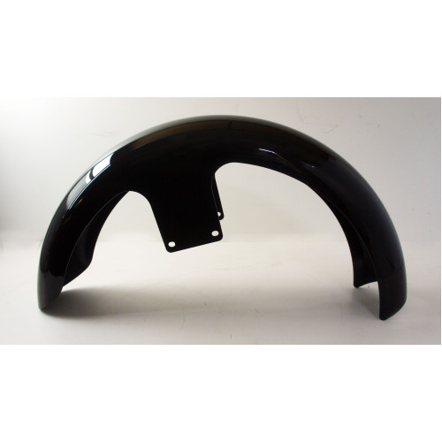 PartzBiz HD: 4415181-Hawg Halters 21" Vivid Black Painted Slim Wrapped Steel Front Fender Harley