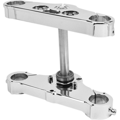 PartzBiz HD: 4415157-Hawg Halters HHI 49DHCR4 Chrome 4 Degree Triple Tree Rake 18-19 Harley-Davidson Softail FLDE Deluxe Motorcycle 