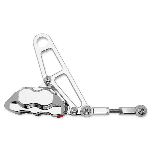 PartzBiz HD: 4415128-Hawg Halters HHI Chrome 4-Piston Rear Brake Caliper 08-18 Harley FLH/T PartzBiz HD: 4415128-Hawg Halters HHI Chrome 4-Piston Rear Brake Caliper 08-18 Harley FLH/T