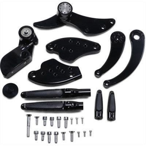 PartzBiz HD: 4415140-Hawg Halters HHI FCK-F14AS-FR Black Forward Control Kit w/ Pegs Harley FLH 14-Up PartzBiz HD: 4415140-Hawg Halters HHI FCK-F14AS-FR Black Forward Control Kit w/ Pegs Harley FLH 14-Up